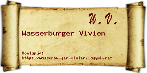Wasserburger Vivien névjegykártya